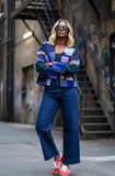 Patchwork Jacket (Dark Blue)