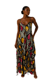 Reema Sleeveless Dress (Pink & Yellow Multi)