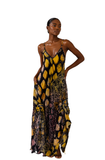 Reema Sleeveless Dress (Yellow & Purple)