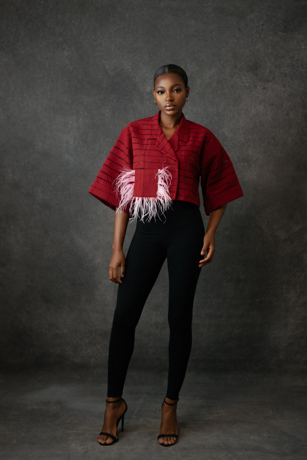 Crop Jacket (Wine)