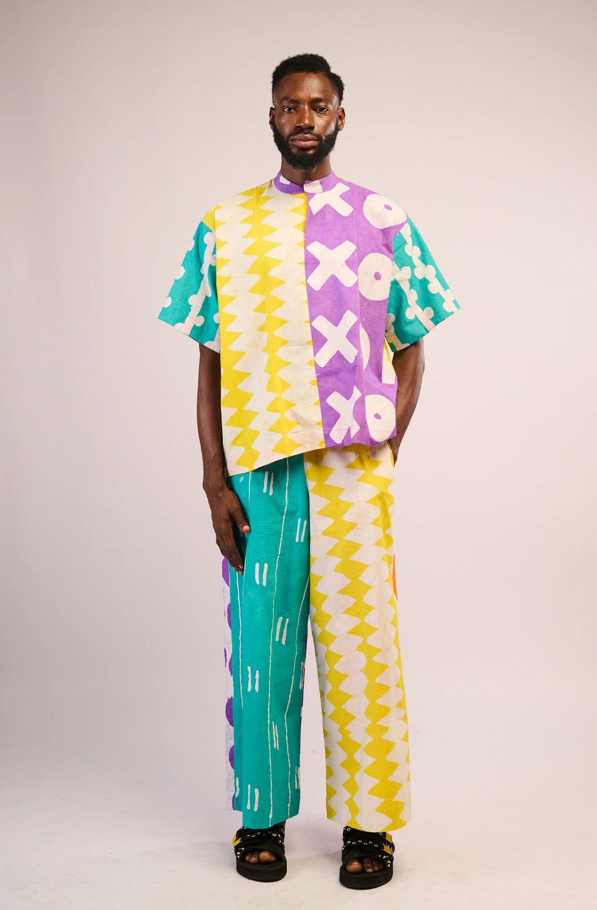 Seagreen and White Culottes