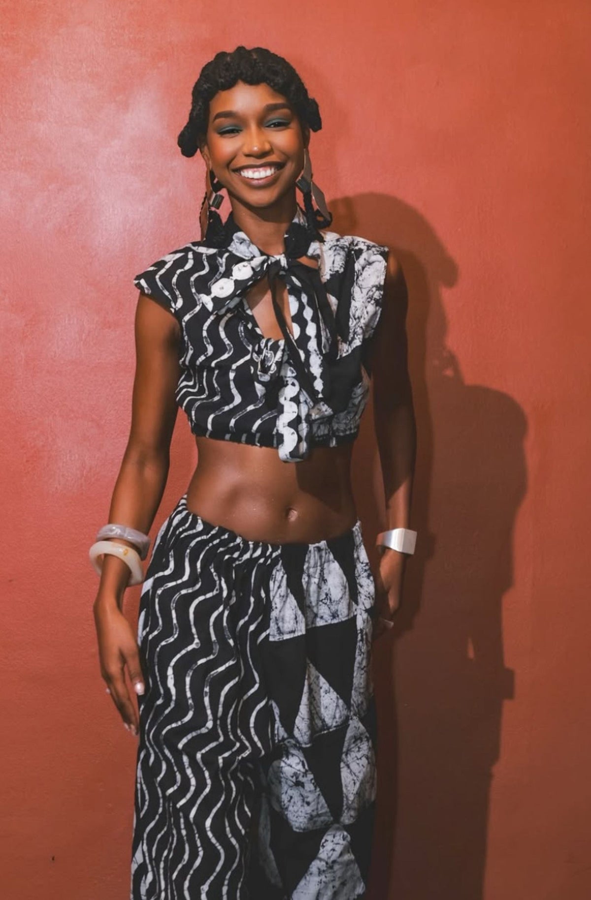 Black and White Crop Top