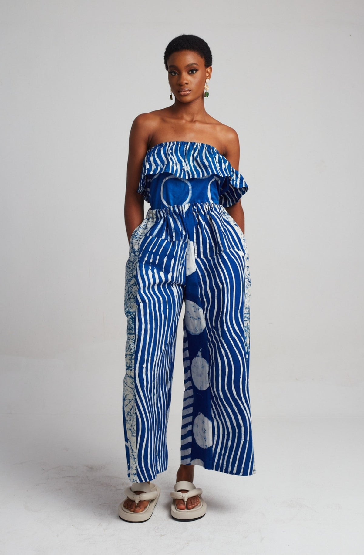 Blue Wide Leg Culottes