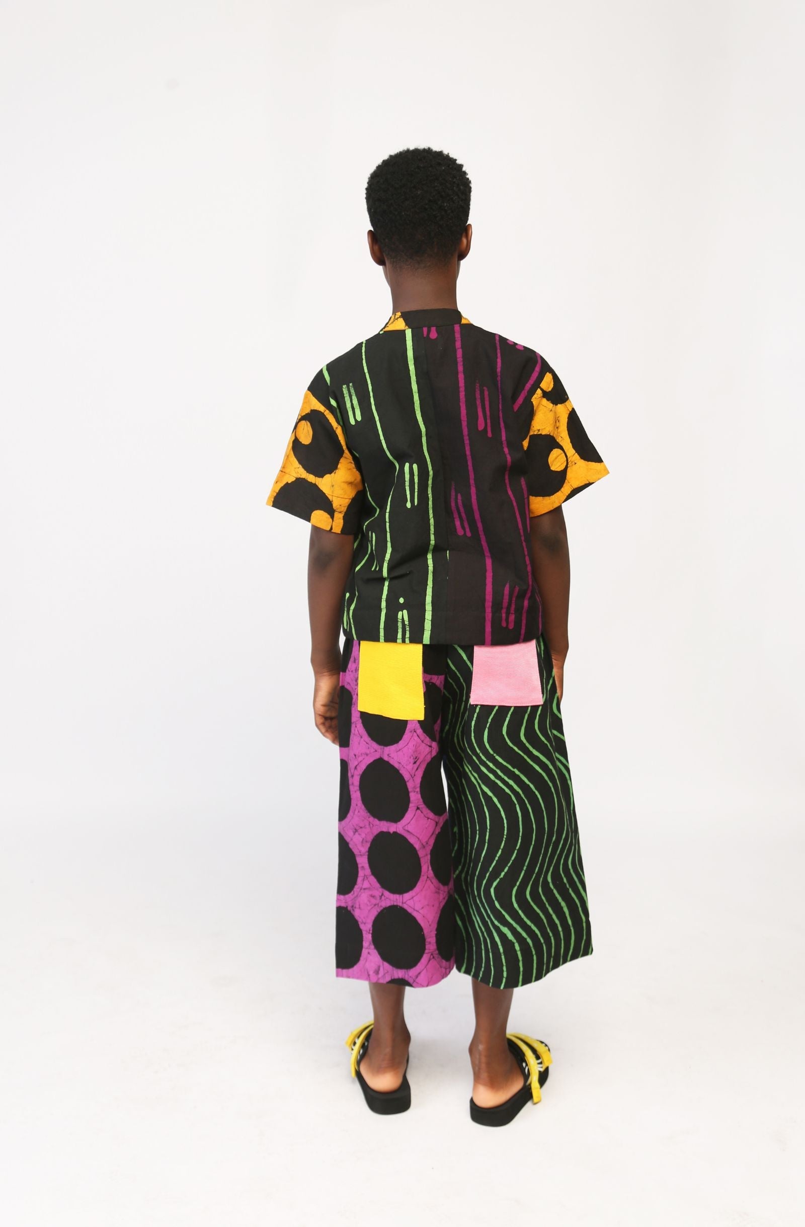 Kids Blue and Black Leg Culottes