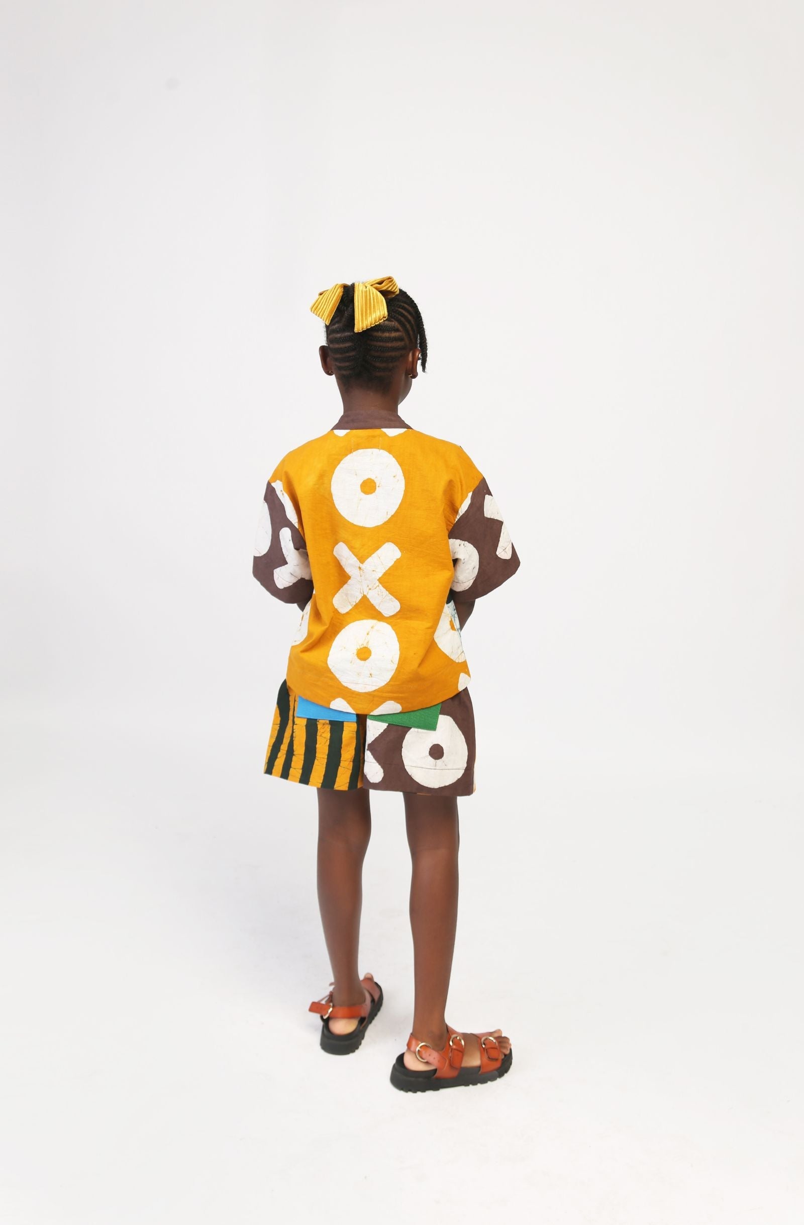 Kids Green and Orange Shorts