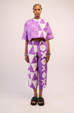 Lilac and White Culottes