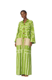 Hand Drawn Kaftan (Lemon Green)