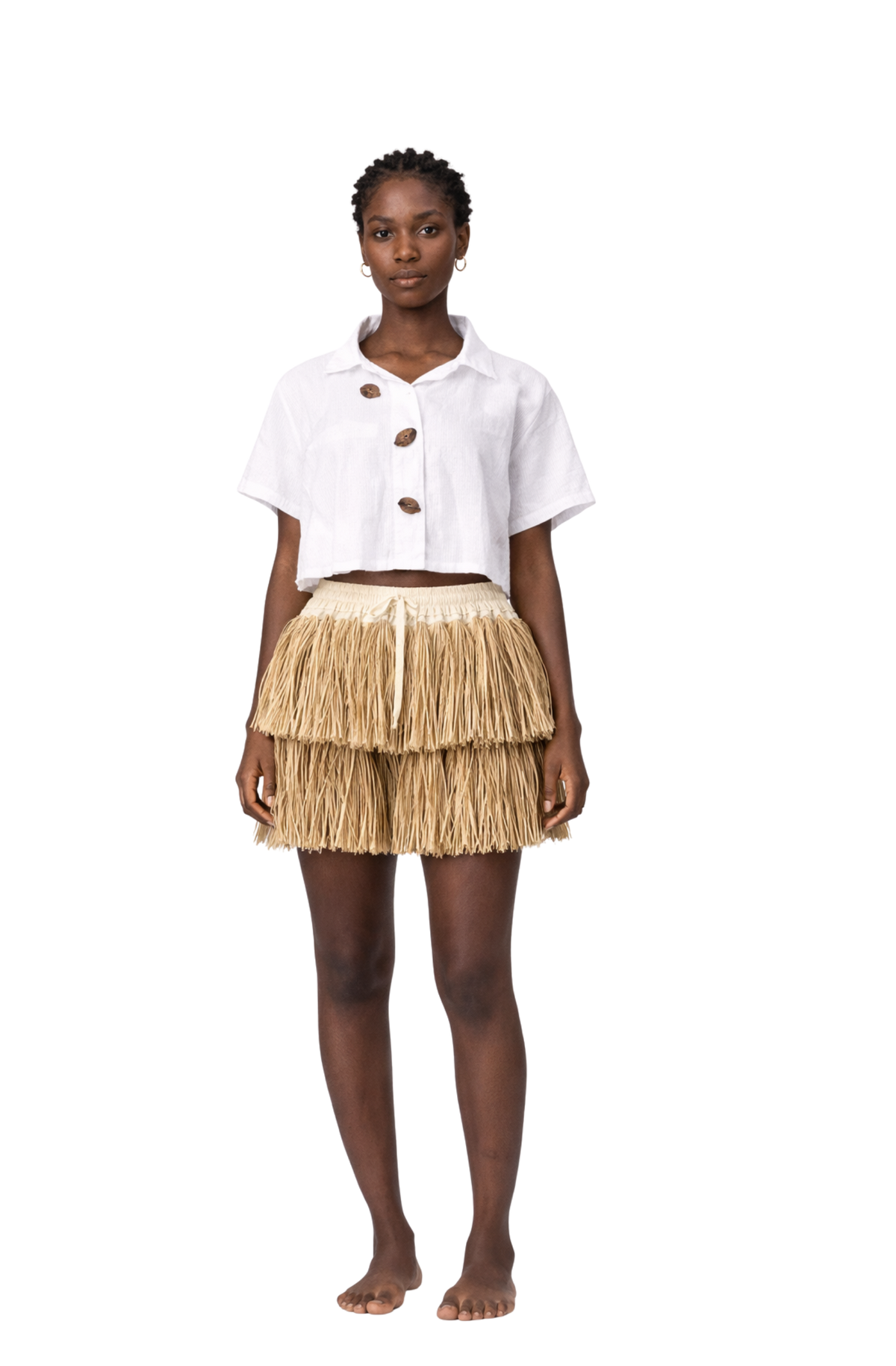 Akom Raffia Skirt