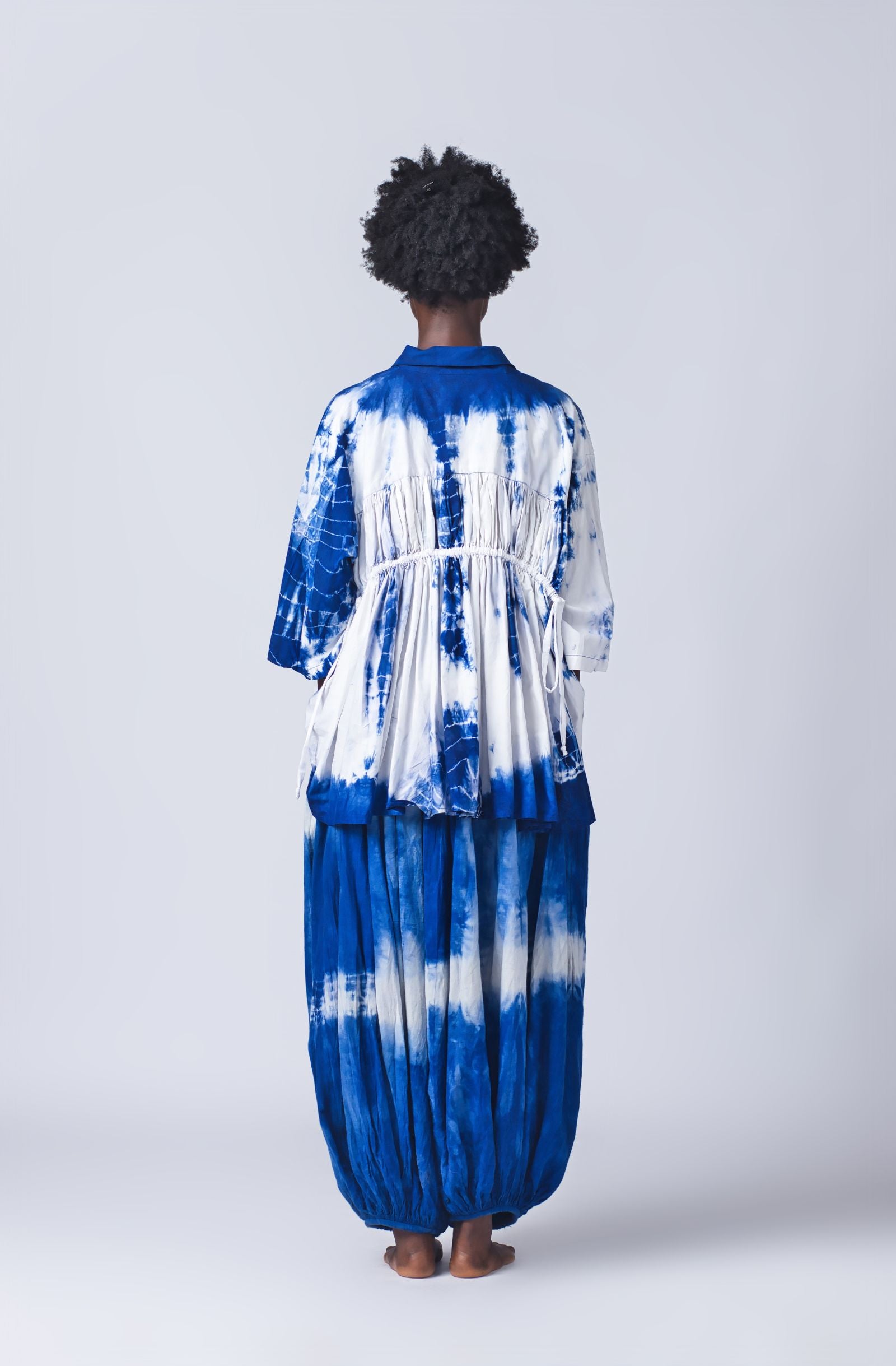 Bibi Tie and Dye Balloon Pant (Blue)