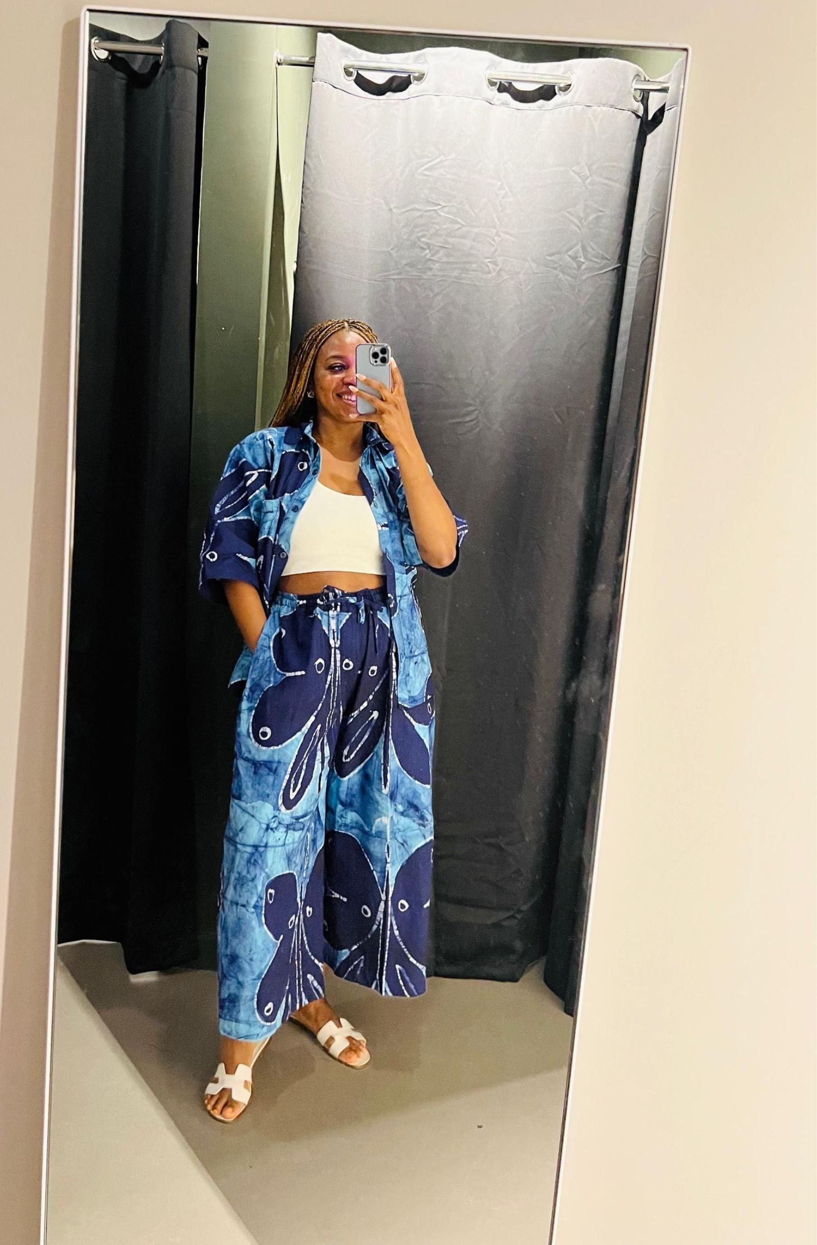 Butterfly Batik Culotte Set