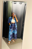 Butterfly Batik Culotte Set