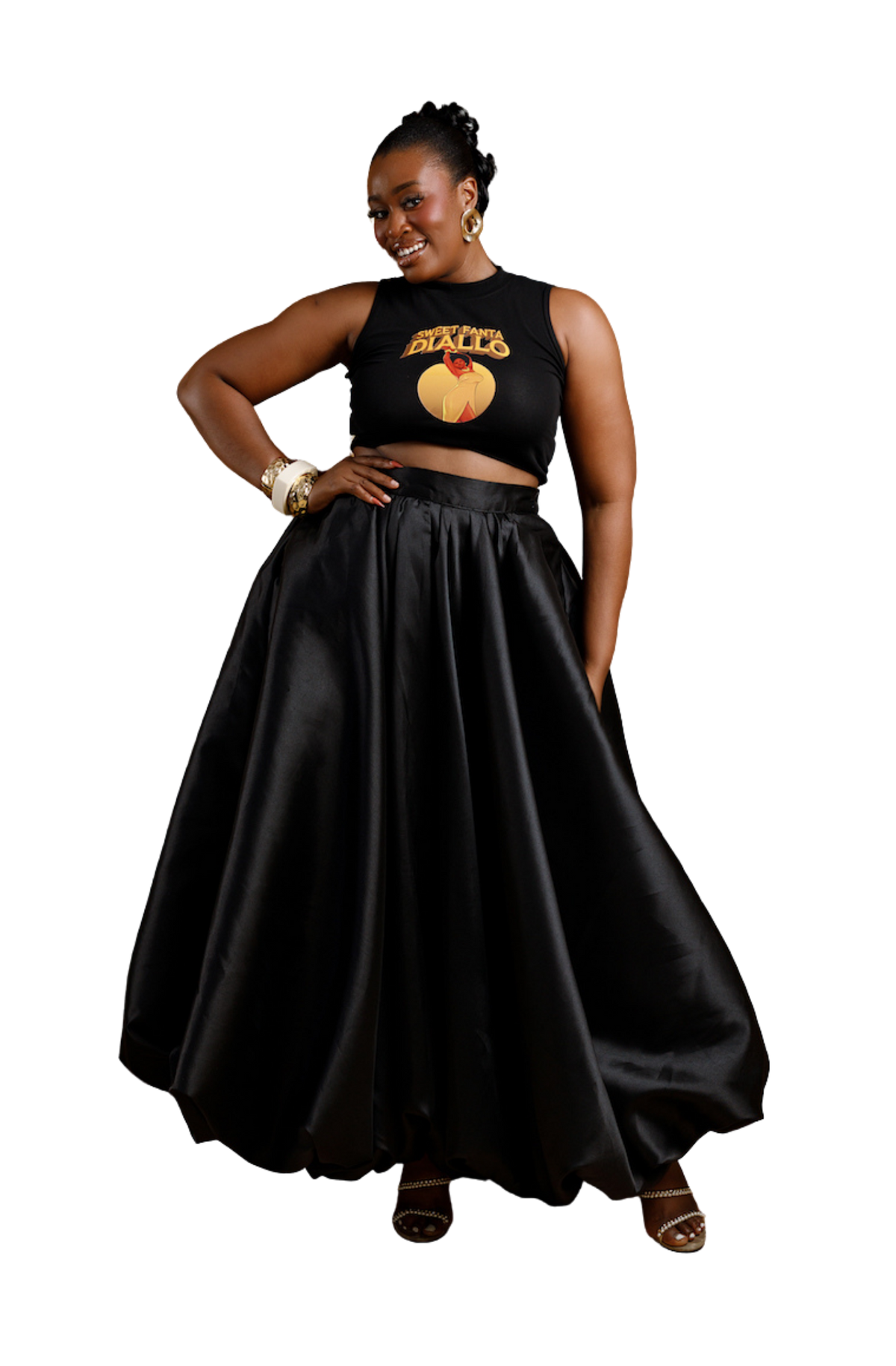 Maxi Bubble Skirt (Black)