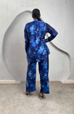 Print Silk/Chiffon Pants Set