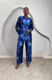 Print Silk/Chiffon Pants Set