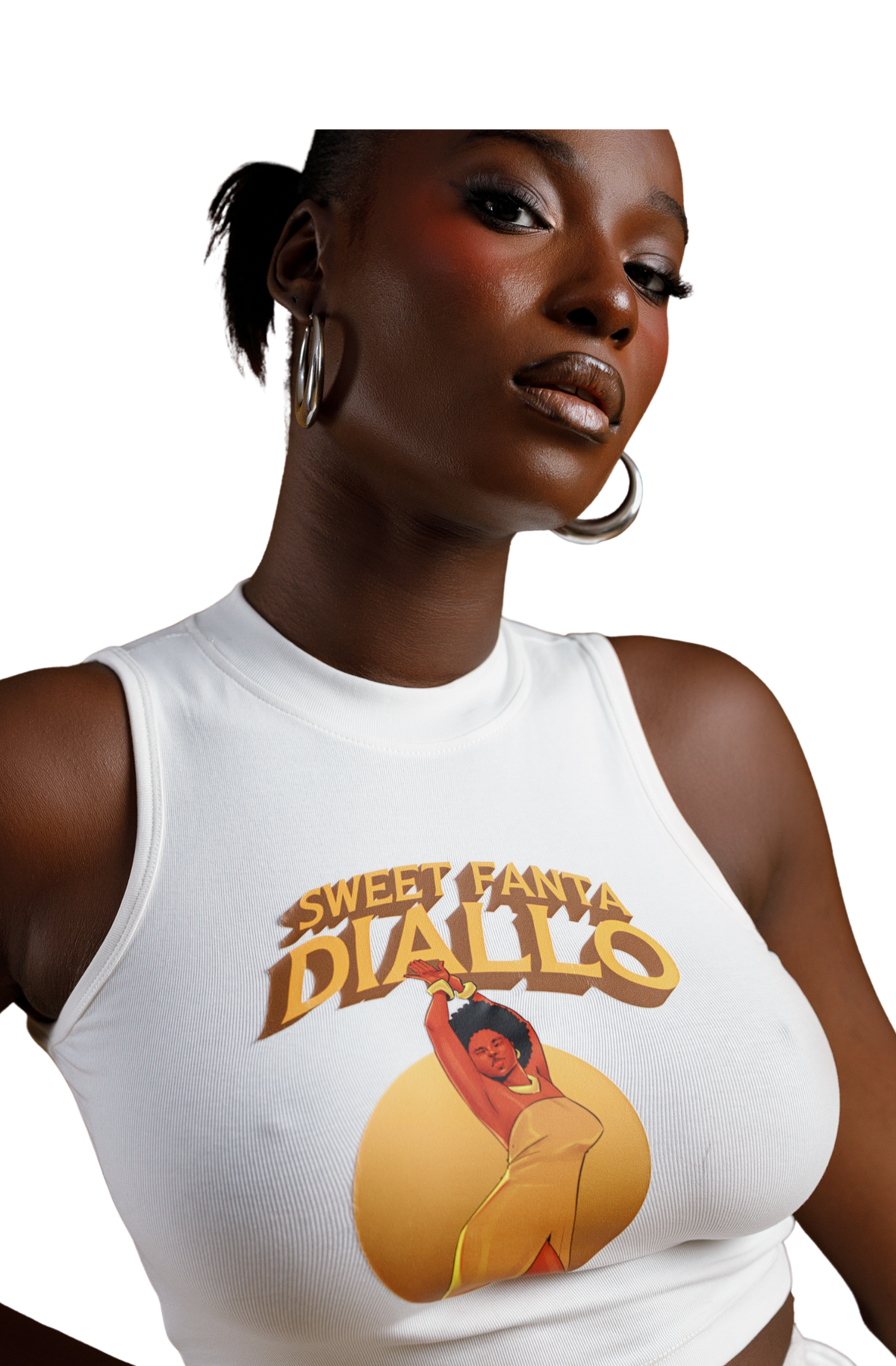 Sweet Fanta Diallo Crop Top (White)