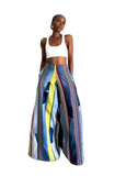 Denim and Aso-oke Pants