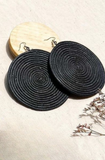Circular Sisal Earrings (Black)