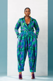 Double-Pleated Barrel Pants