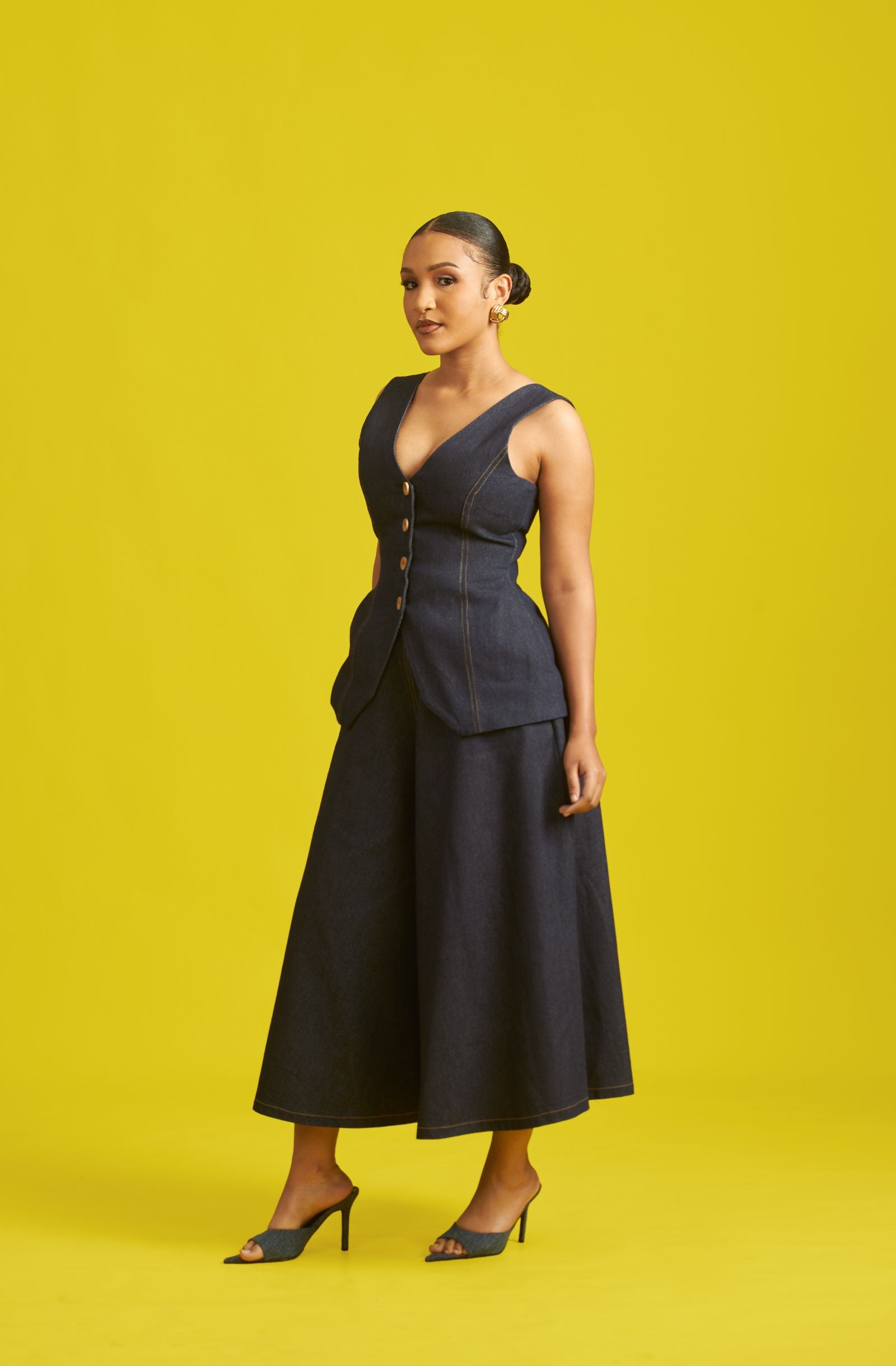 Asma Denim Top
