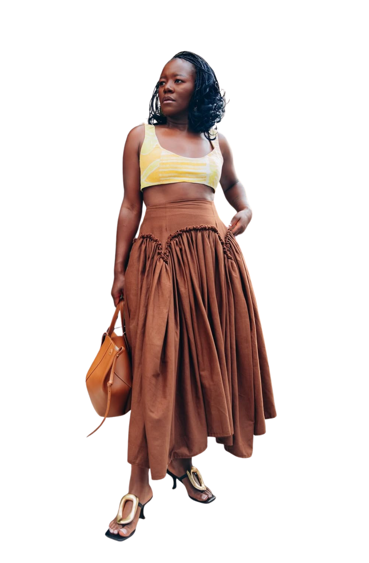 Fifi Maxi Skirt (Brown)