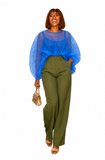 Jellyfish Pleats Top (Royal blue)
