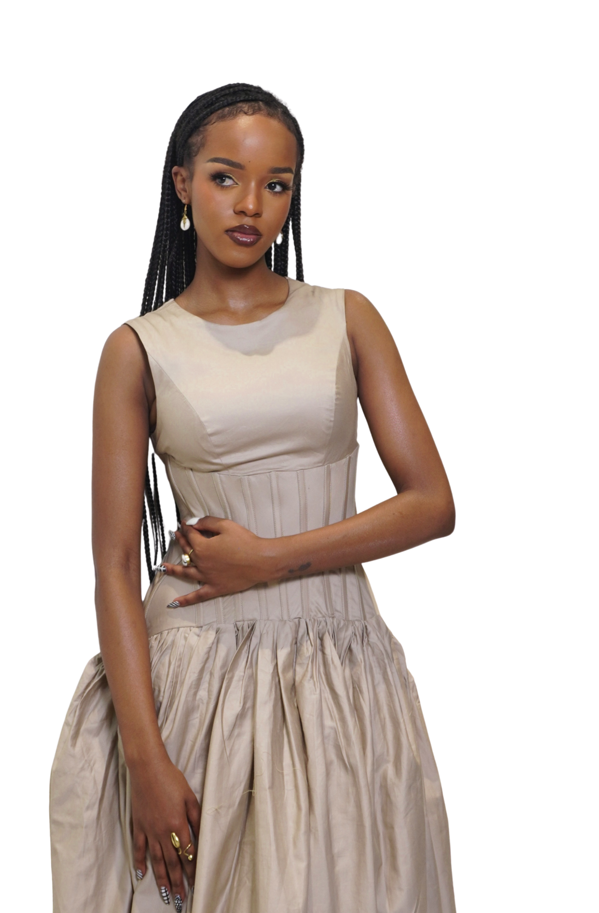 Quirk Dress (Beige)