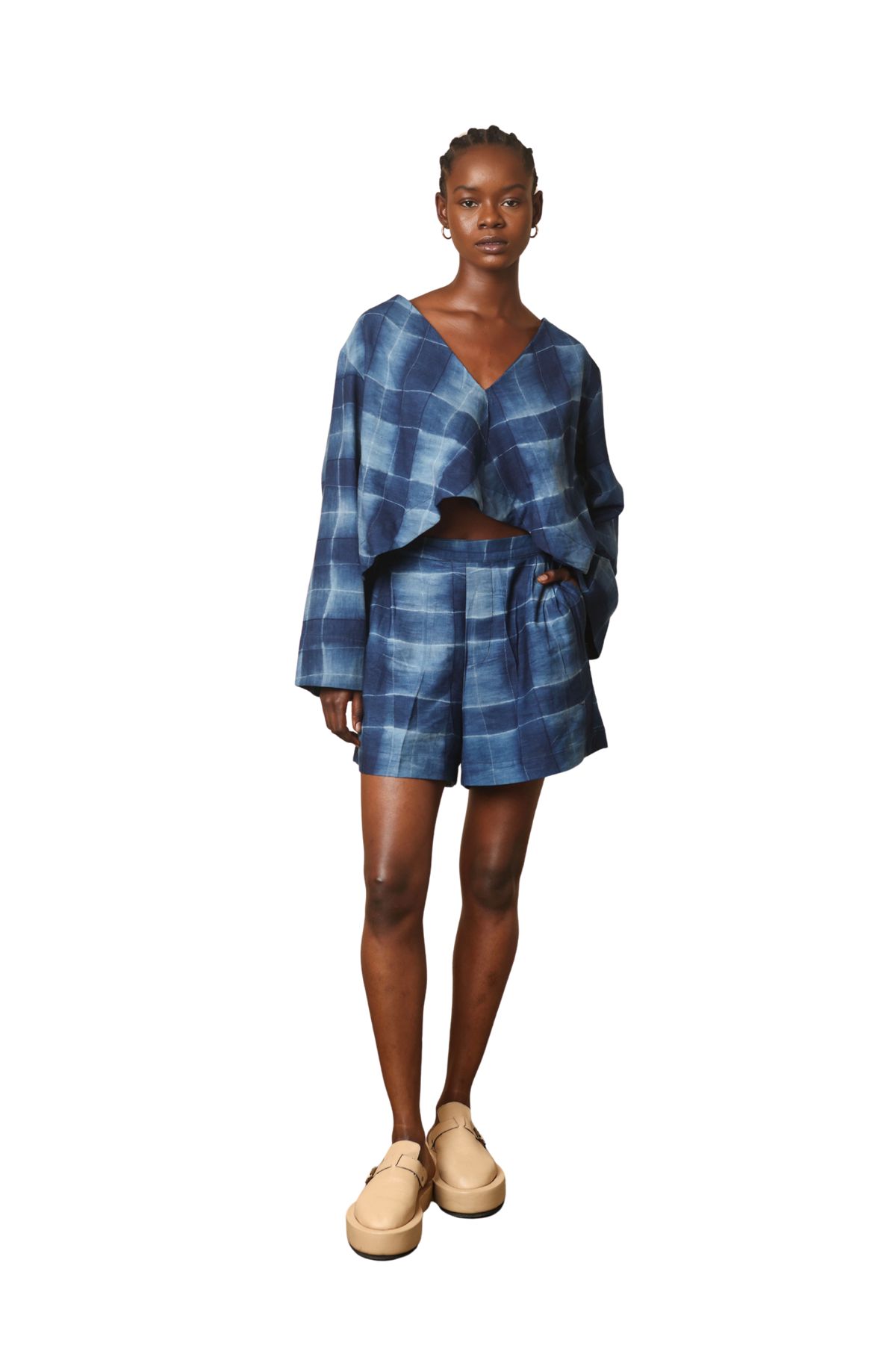 Flare Lounge Shorts Set (Checkerbox)