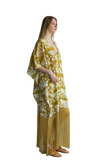 V-Neck Fringe Kaftan (Green)