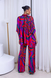 Imani Wavy Print Set (Red)