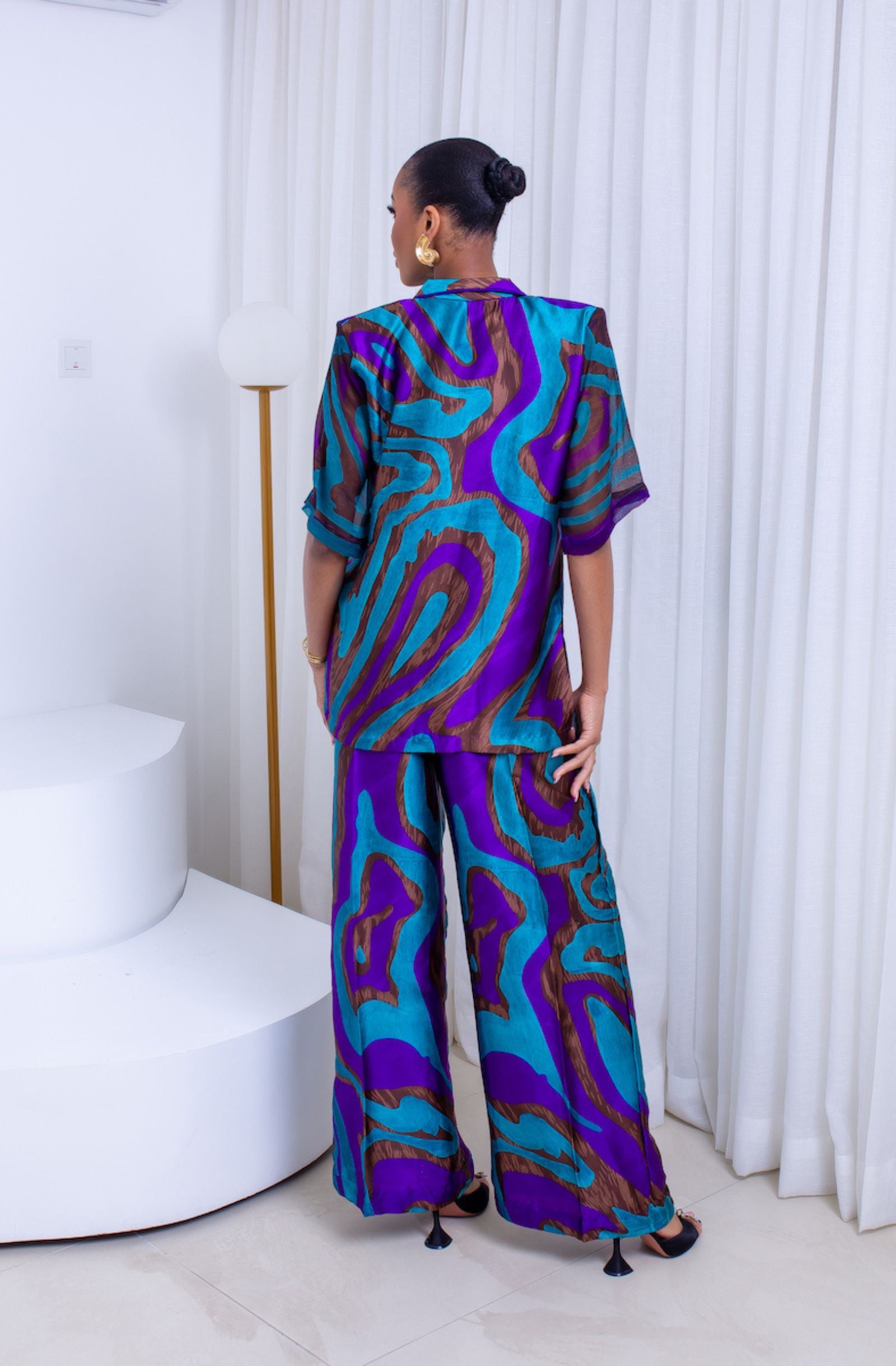 Judy Wavy Print Set (Blue)