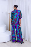 Judy Wavy Print Set (Blue)