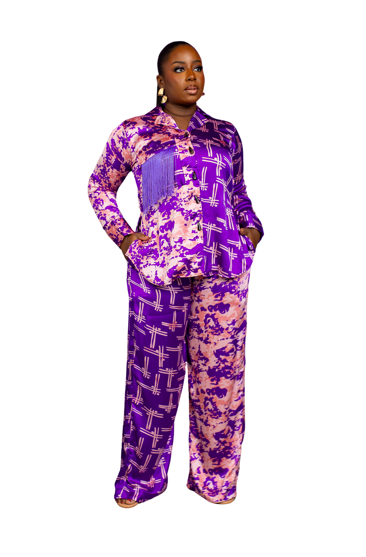 Fringe Silk PJ Set