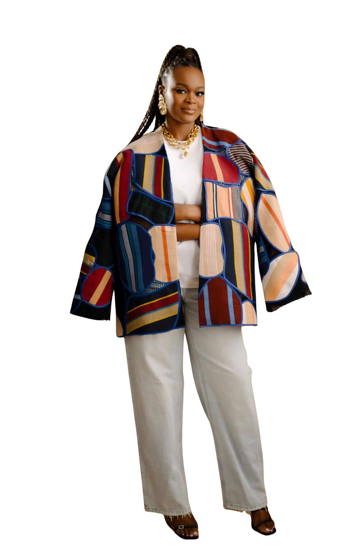 Patchwork Jacket (Blue)