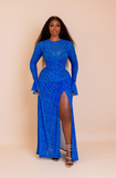 Milan Mesh Dress (Blue)
