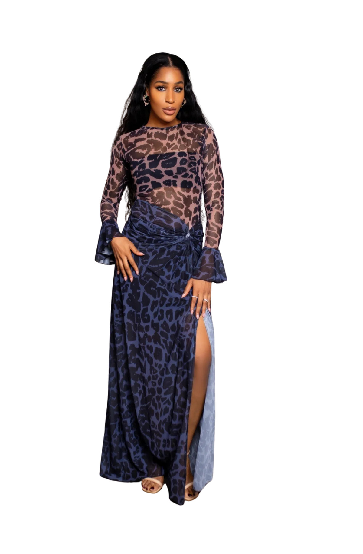 Milan Mesh Dress (Two Tone)