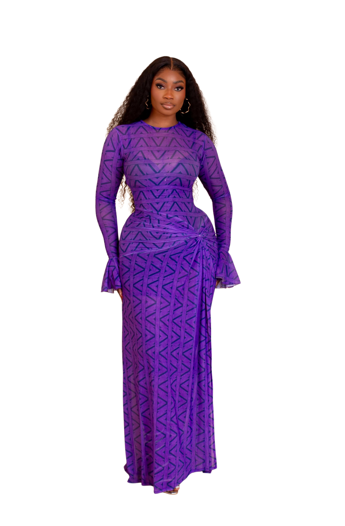 Milan Mesh Dress( Purple)