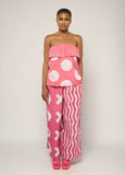 Pink and White Culottes