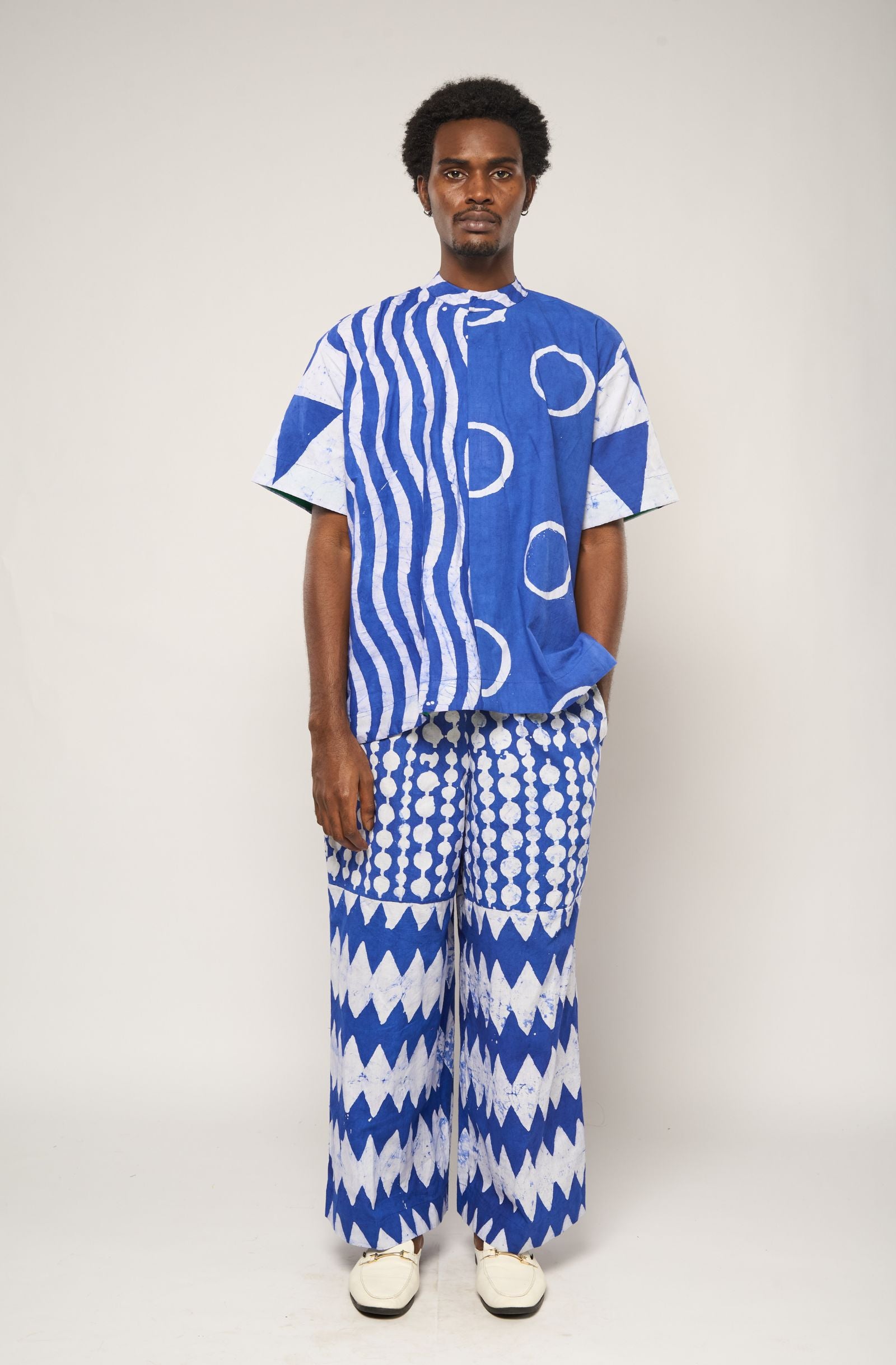 Blue and White Culottes